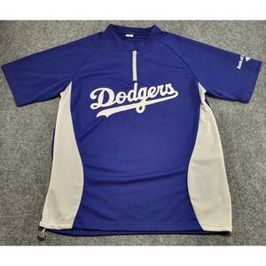 Los Angeles Dodgers Zip Up Stadium Shirt Blue Size X-Large